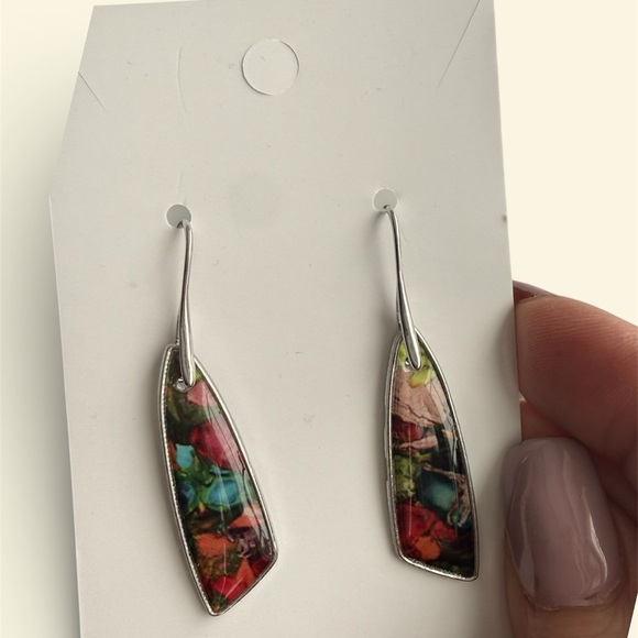 Jewelry - Colorful Abstract Drop Earrings